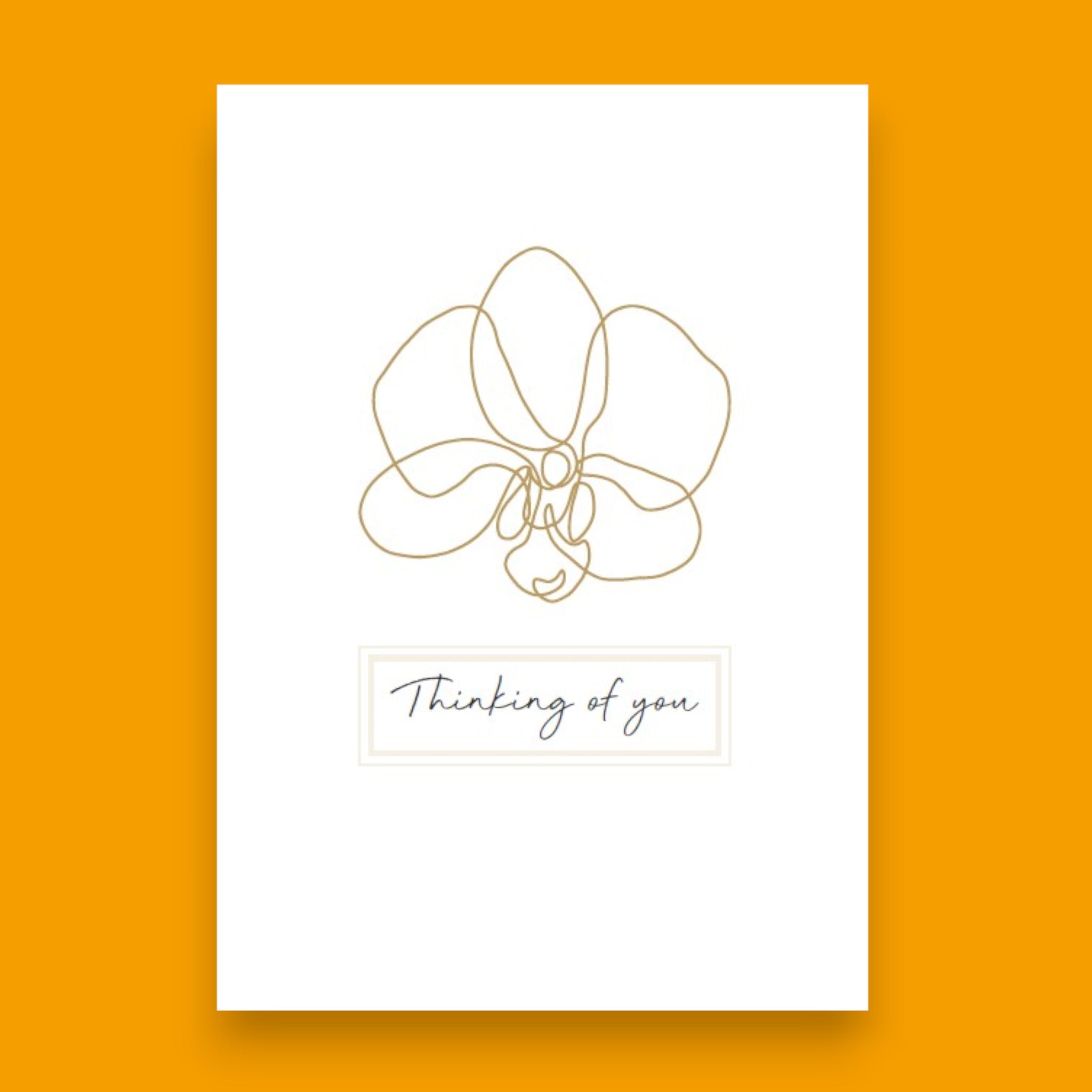 Personalised Greetings Card - Love Orchids