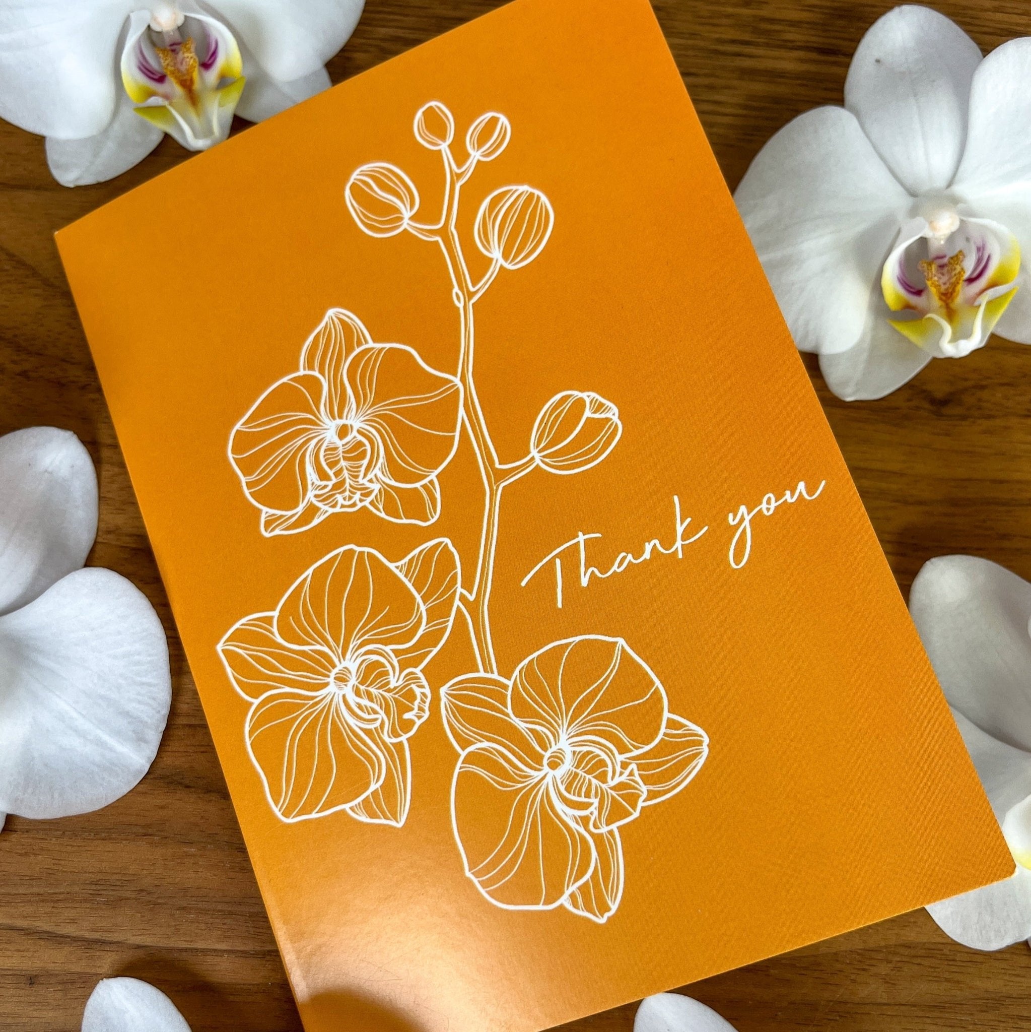 Personalised Greetings Card - Love Orchids