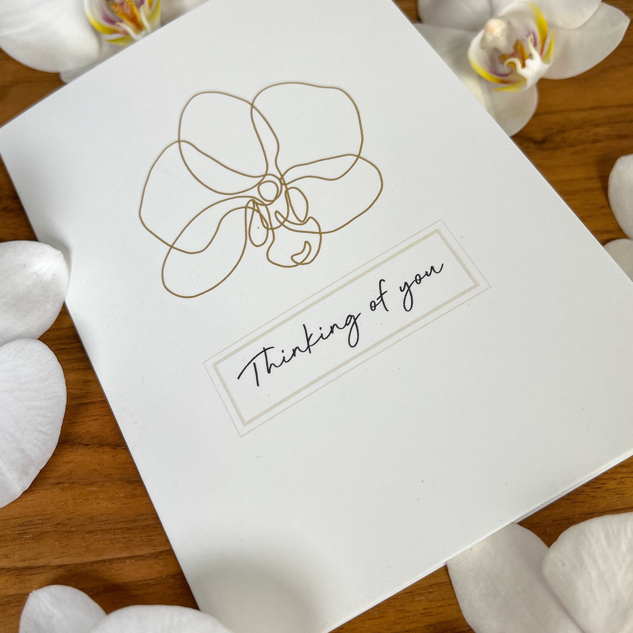 Personalised Greetings Card - Love Orchids