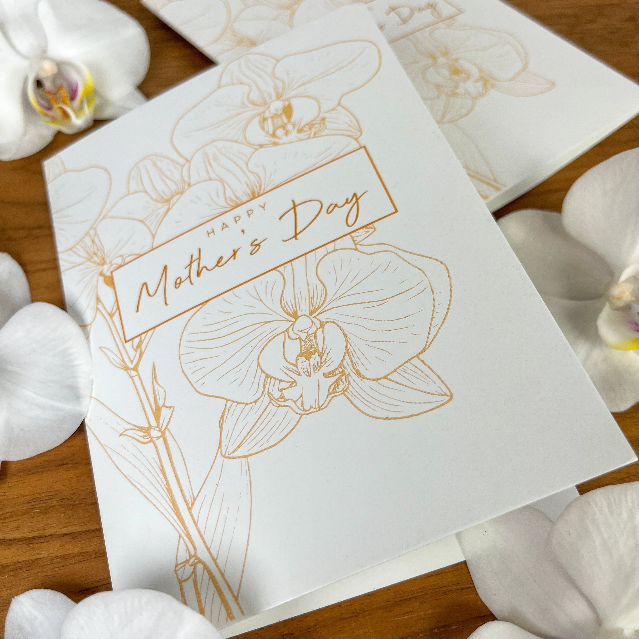 Personalised Greetings Card - Love Orchids