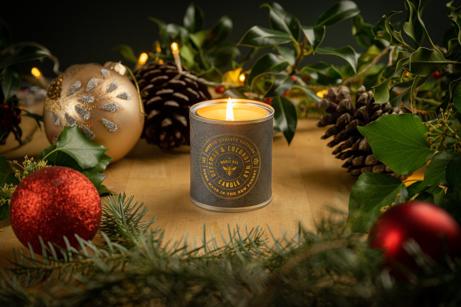 The Noble Bee - Beeswax Candle 'Christmas Spice' - Love Orchids